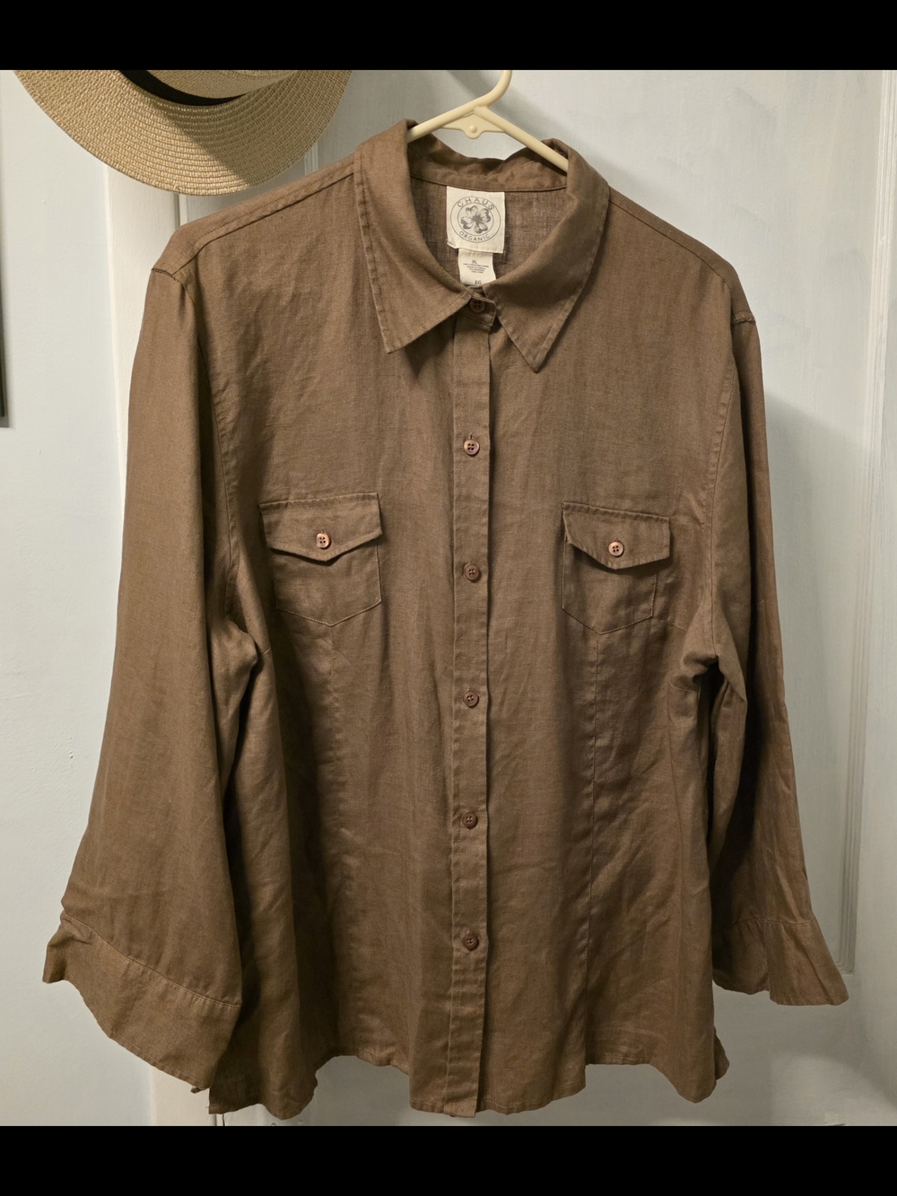 Chaus Brown Button-Front Women’s Shirt